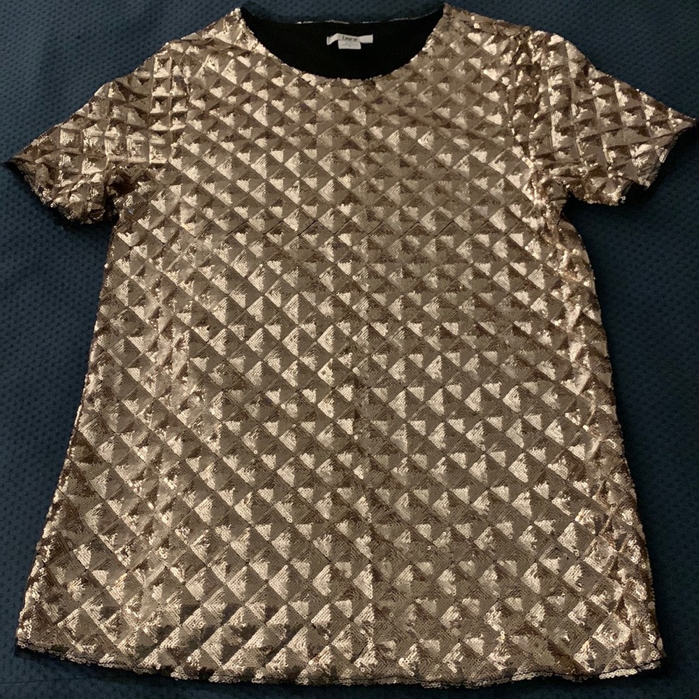 bar III gold sequin top